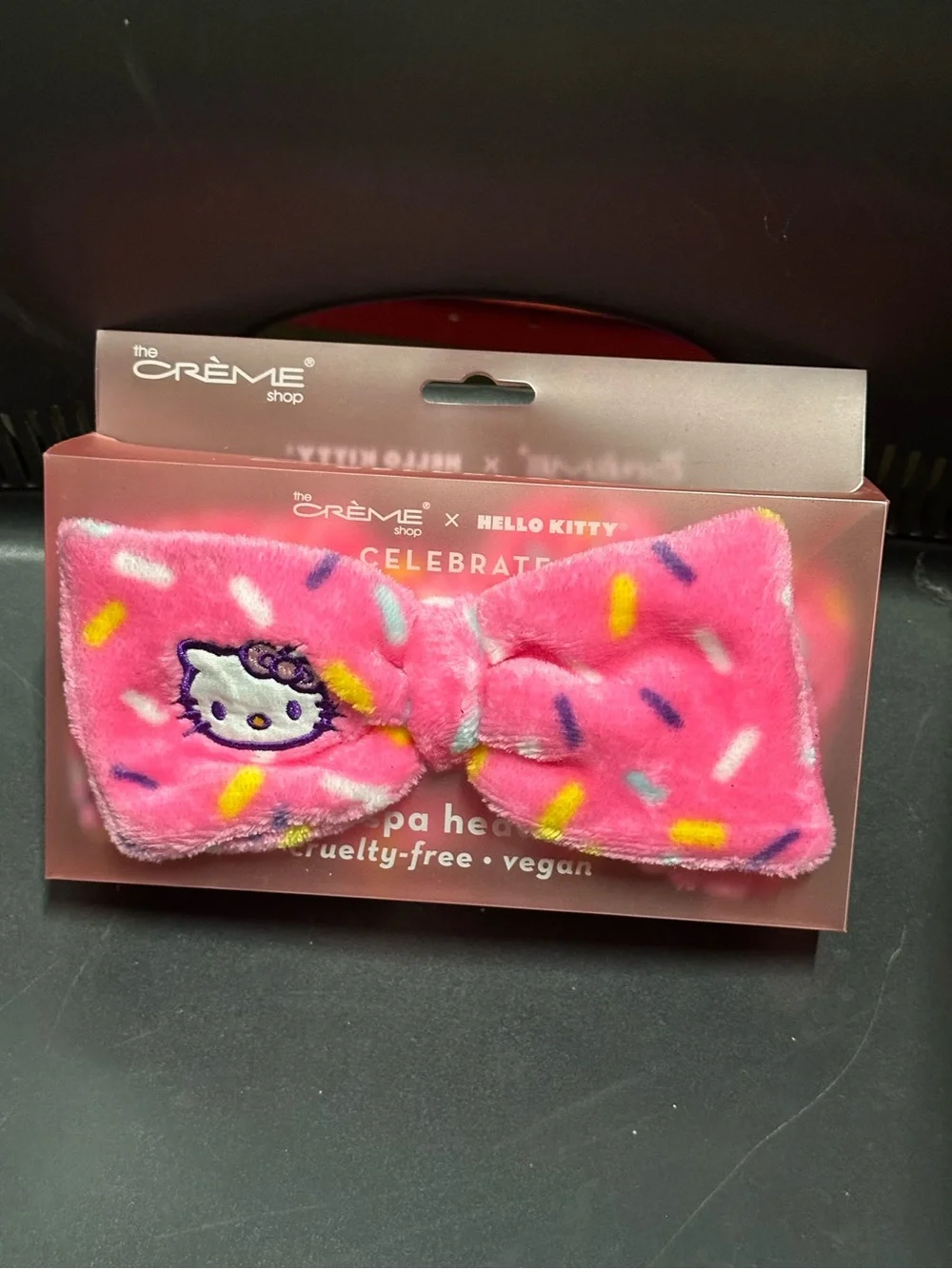 The Crème Shop x Hello Kitty Celebrate Plush Spa Headband NIP Sanrio Pink Bow